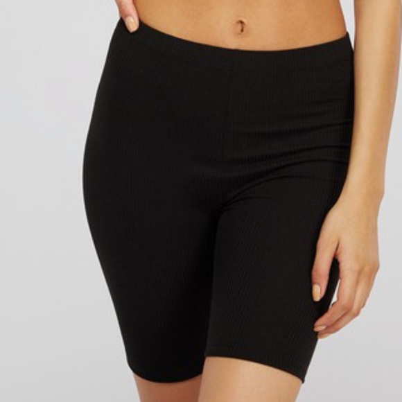 Black Ribbed Tank & Bike Shorts Set - Picture 3 of 6